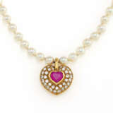 Pearl-Ruby-Diamond-Necklace - Foto 1