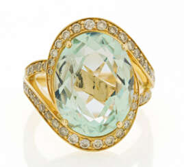 Prasiolite-Diamond-Ring