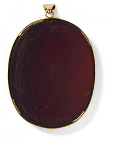 Large cameo made of layered agate in gold mounting with double portrait of Alexander and Konstantin - фото 5