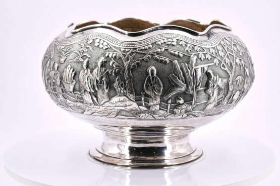 Silver bowl on high foot - фото 2