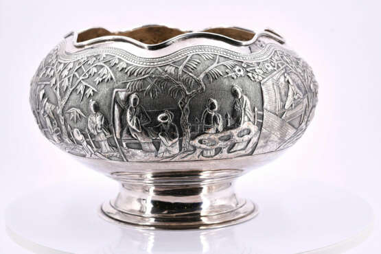 Silver bowl on high foot - фото 3