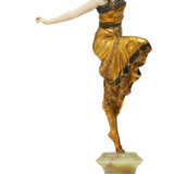 Paul Philippe. Ivory, bronze and green onyx figurine of a Russian dancer - Foto 1