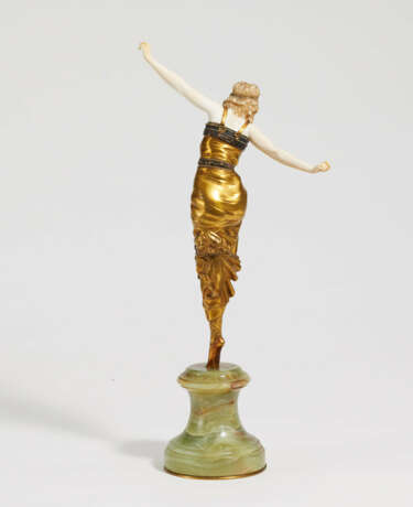 Paul Philippe. Ivory, bronze and green onyx figurine of a Russian dancer - Foto 3