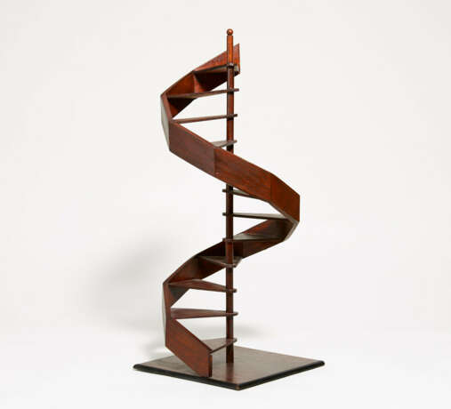 France. Softwood model of a staircase with stained mahogany veneer - фото 1