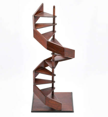 France. Softwood model of a staircase with stained mahogany veneer - photo 5