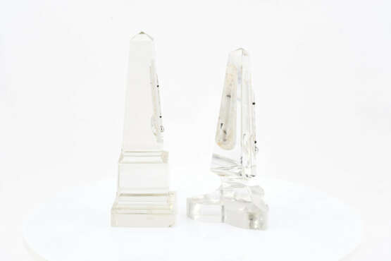 Böhmen. Two glass obelisks with thermometer - photo 5