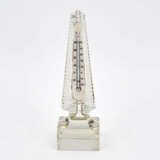 Böhmen. Glass obelisk with thermometer - фото 2
