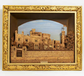 Large cork diorama with view of Babelsberg Palace