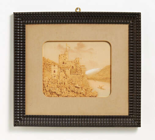 Germany. Small cork diorama with view of Rheinstein Castle near St. Goar - photo 1