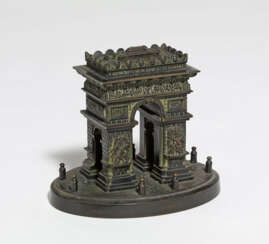 Small zinc cast of the Arc de Triomphe