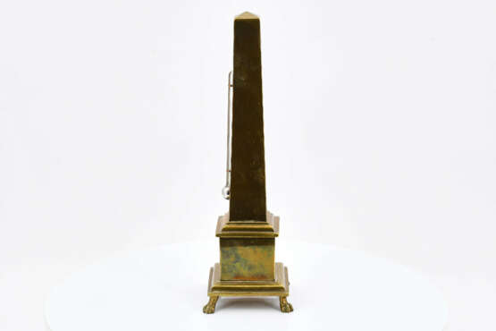 Brass obelisk with thermometer - фото 3
