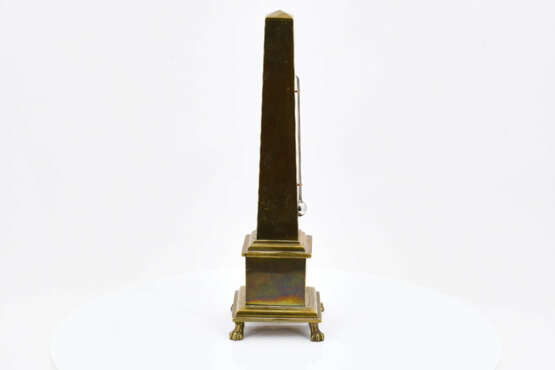 Brass obelisk with thermometer - фото 5