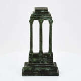 Italy. Small zinc cast model of the Castor and Pollux Temple in Rome - photo 4