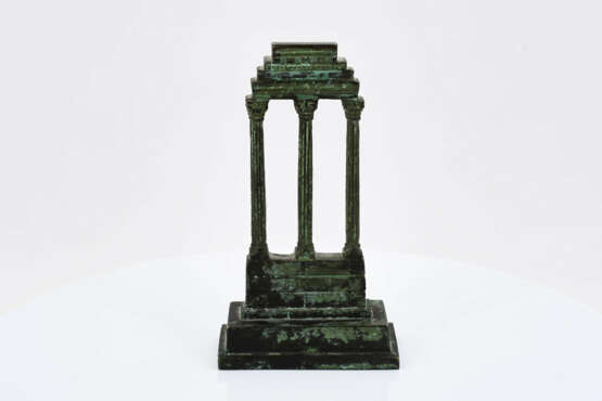 Italy. Small zinc cast model of the Castor and Pollux Temple in Rome - Foto 6