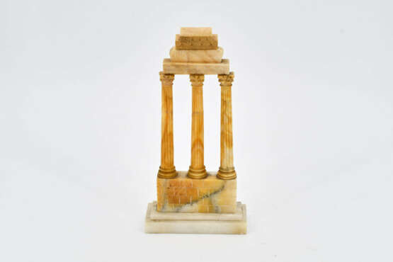 Italy. Alabaster model of the Castor and Pollux temple in Rome - photo 2