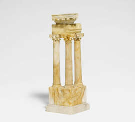 Alabaster model of the temple of Vespasian and Titus in Rom