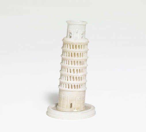 Small alabaster model of the Leaning Tower of Pisa - photo 1