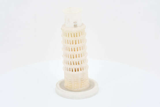 Small alabaster model of the Leaning Tower of Pisa - photo 2