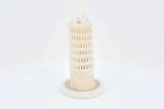 Small alabaster model of the Leaning Tower of Pisa - photo 3