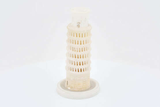 Small alabaster model of the Leaning Tower of Pisa - photo 5