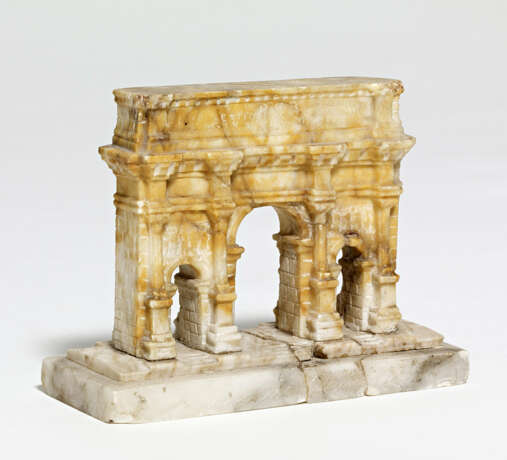 Italy. Small alabaster model of the Arch of Constantine in Rome - photo 1