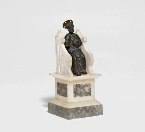 Italy. Marble and metal model of St. Peter on the throne - photo 1