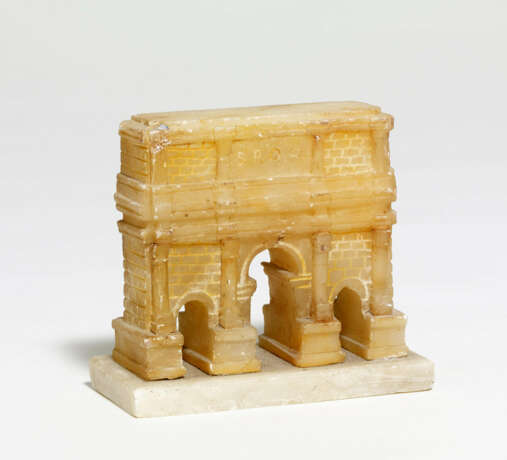 Italy. Small alabaster model of the Arch of Constantine in Rome - фото 1