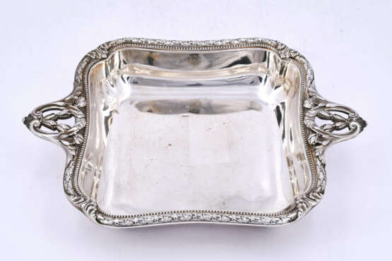 Paris. Rectangular silver serving bowl with side handles and laurel decor - photo 4
