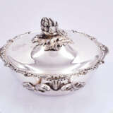 Paris. Lidded silver bowl with artichoke knob and seashell decor - Foto 5