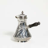 Paris. Pear shaped silver chocolate pot with wooden handle - photo 1