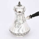 Paris. Pear shaped silver chocolate pot with wooden handle - photo 4