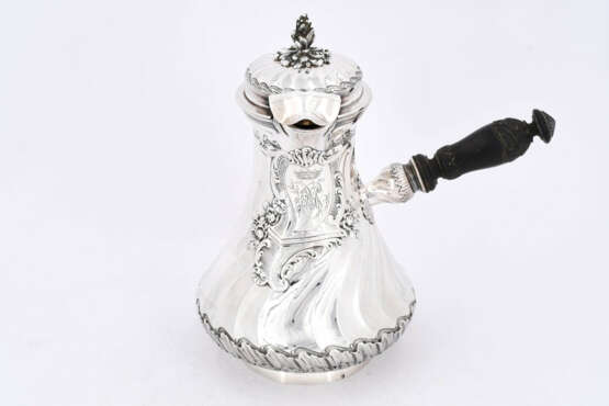 Paris. Pear shaped silver chocolate pot with wooden handle - Foto 4
