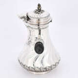 Paris. Pear shaped silver chocolate pot with wooden handle - фото 5