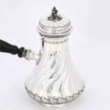 Paris. Pear shaped silver chocolate pot with wooden handle - photo 6