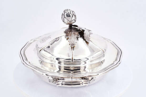Paris. Flat lidded silver bowl with artichoke knob - фото 6