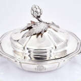 Paris. Flat lidded silver bowl with artichoke knob - photo 7