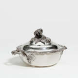 France. Lidded silver bowl with handle in the shape of a large cauliflower - Foto 1