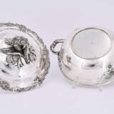 France. Lidded silver bowl with handle in the shape of a large cauliflower - фото 2