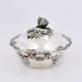 France. Lidded silver bowl with handle in the shape of a large cauliflower - фото 7