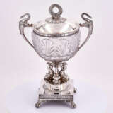 Paris. Empire silver and crystal glass bonbonniere with swan and dolphin decor - Foto 2