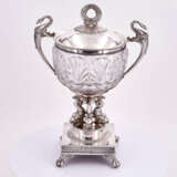 Paris. Empire silver and crystal glass bonbonniere with swan and dolphin decor - Foto 4