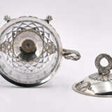 Paris. Empire silver and crystal glass bonbonniere with swan and dolphin decor - Foto 7