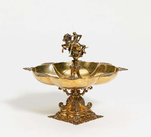 Historism vermeil centerpiece with st. George - Foto 1