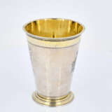 Riga. Conical, partially gilt silver beaker with gilt interior and engraved coat of arms of the von Stryk family - photo 7