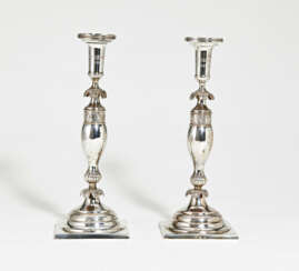 Pair of silver candlesticks Biedermeier