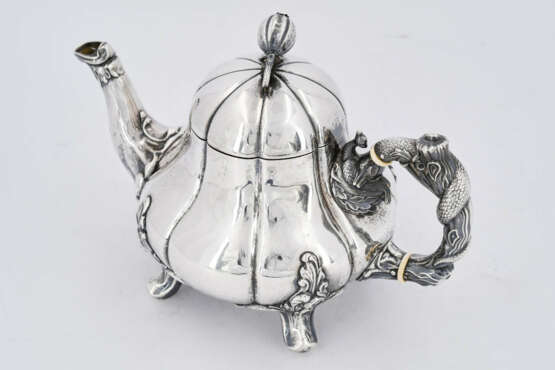 Germany. Three-piece silver coffee service with figural handles - photo 19