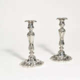 Paris. Pair of large silver candlesticks with finely open-worked foot - photo 1