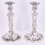 Paris. Pair of large silver candlesticks with finely open-worked foot - фото 2