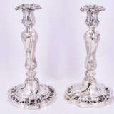 Paris. Pair of large silver candlesticks with finely open-worked foot - фото 3