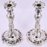 Paris. Pair of large silver candlesticks with finely open-worked foot - photo 6